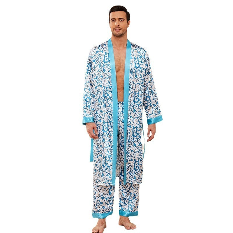 Men's Fall Thin Long Sleeve Pajamas