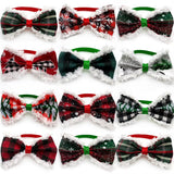 50Pcs Pet Supplies Christmas Dog Pets Bowties Plush Bows Adjustable Pets Supplies Dog Grooming Product Dog Bow Tie Neckties