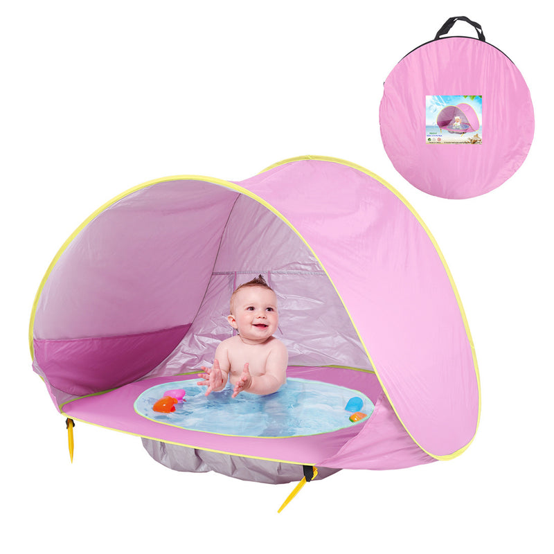 Baby Beach Tent Kids Outdoor Camping Easy Fold Up Waterproof  Up Sun Awning Tent UV-protecting