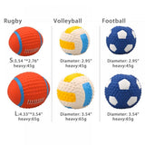 Squeaky Latex Rubber Dog Toy Balls for Small Medium Dogs Interactive Chew Sound Fetch Play