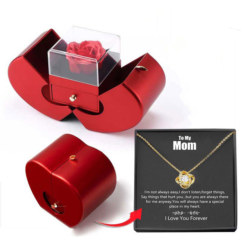 Niche Mother's Day Gift Clavicle Chain Apple Box Set