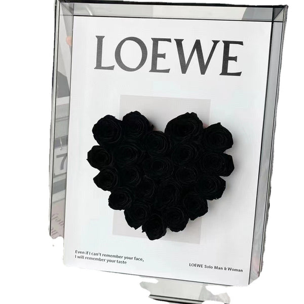 Qixi Love Acrylic Eternal Flower Gift Box