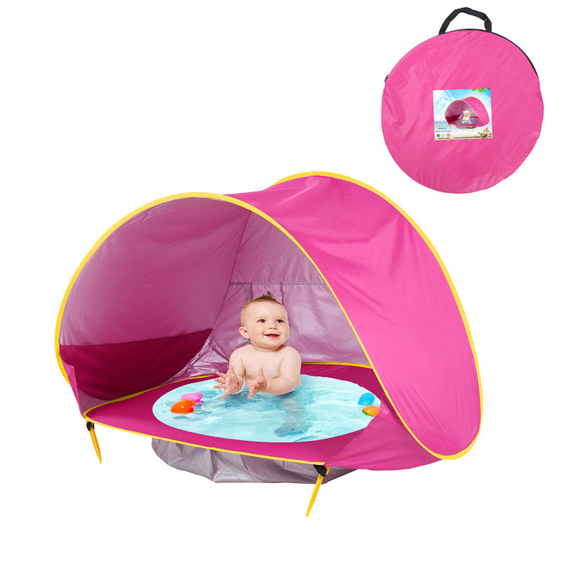 Baby Beach Tent Kids Outdoor Camping Easy Fold Up Waterproof  Up Sun Awning Tent UV-protecting