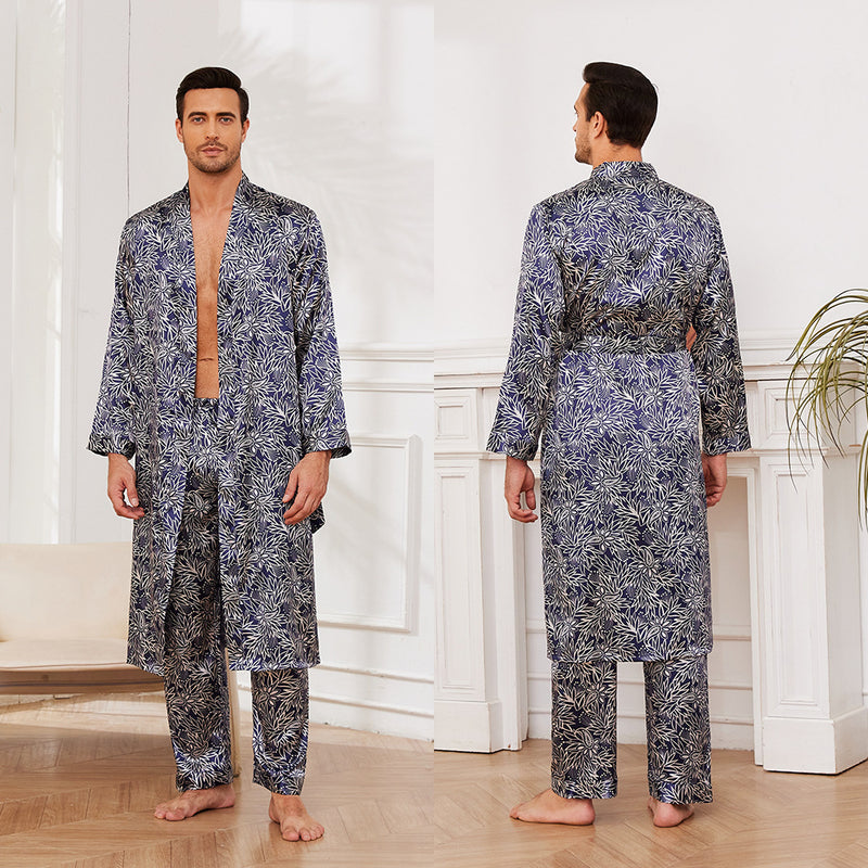 Men's Fall Thin Long Sleeve Pajamas