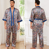 Men's Fall Thin Long Sleeve Pajamas