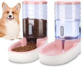 Pets Auto Feeder 3.8L,Food Feeder and Water Dispenser Set for Small & Big Dogs Cats and Pets Animals (Grey)