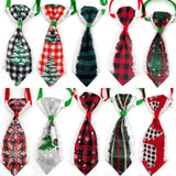 50Pcs Pet Supplies Christmas Dog Pets Bowties Plush Bows Adjustable Pets Supplies Dog Grooming Product Dog Bow Tie Neckties